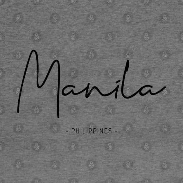 Manila, Philippines Design (BLACK PRINT) by Krizelle Flores